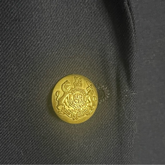 J. Crew Factory Schoolboy Blazer 8 Navy Wool Blend Gold Buttons Office NEW! - Picture 9 of 10